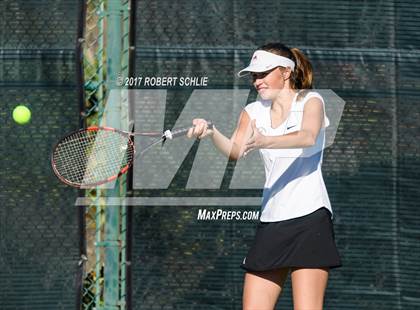 Thumbnail 3 in Del Oro vs St Francis (CIF NorCal Regional Girls Tennis Championships) photogallery.