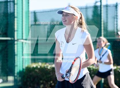 Thumbnail 2 in Del Oro vs St Francis (CIF NorCal Regional Girls Tennis Championships) photogallery.