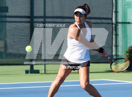 Thumbnail 2 in Del Oro vs St Francis (CIF NorCal Regional Girls Tennis Championships) photogallery.