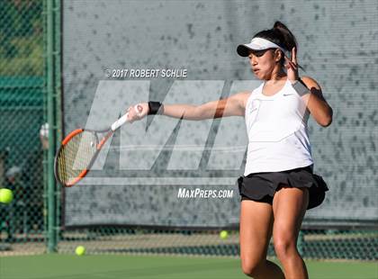Thumbnail 2 in Del Oro vs St Francis (CIF NorCal Regional Girls Tennis Championships) photogallery.