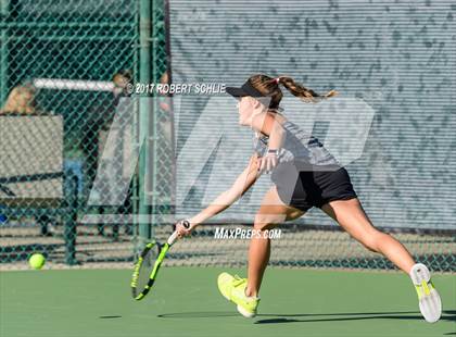 Thumbnail 2 in Del Oro vs St Francis (CIF NorCal Regional Girls Tennis Championships) photogallery.