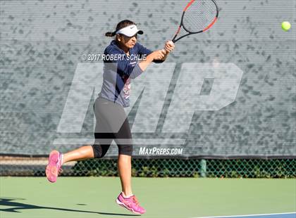 Thumbnail 3 in Del Oro vs St Francis (CIF NorCal Regional Girls Tennis Championships) photogallery.