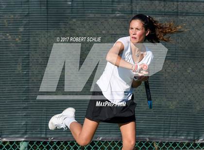 Thumbnail 3 in Del Oro vs St Francis (CIF NorCal Regional Girls Tennis Championships) photogallery.