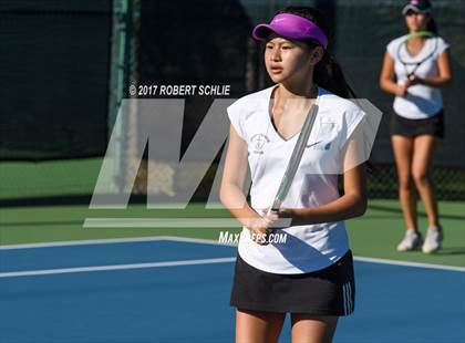 Thumbnail 3 in Del Oro vs St Francis (CIF NorCal Regional Girls Tennis Championships) photogallery.