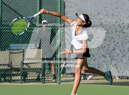 Thumbnail 3 in Del Oro vs St Francis (CIF NorCal Regional Girls Tennis Championships) photogallery.