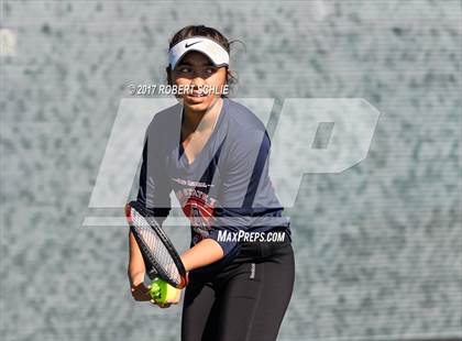 Thumbnail 3 in Del Oro vs St Francis (CIF NorCal Regional Girls Tennis Championships) photogallery.