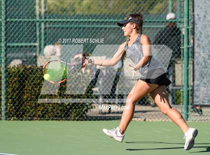 Thumbnail 2 in Del Oro vs St Francis (CIF NorCal Regional Girls Tennis Championships) photogallery.