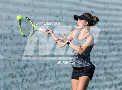 Thumbnail 2 in Del Oro vs St Francis (CIF NorCal Regional Girls Tennis Championships) photogallery.