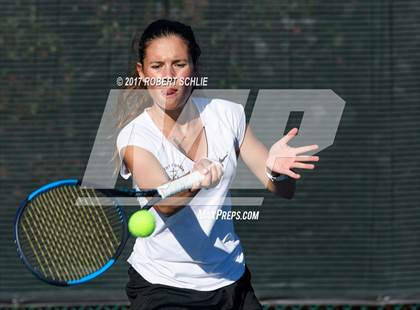 Thumbnail 3 in Del Oro vs St Francis (CIF NorCal Regional Girls Tennis Championships) photogallery.