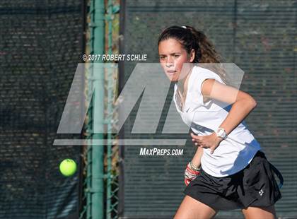 Thumbnail 2 in Del Oro vs St Francis (CIF NorCal Regional Girls Tennis Championships) photogallery.