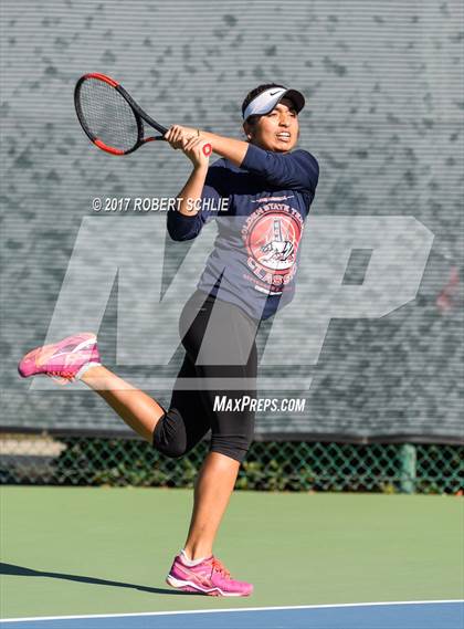 Thumbnail 1 in Del Oro vs St Francis (CIF NorCal Regional Girls Tennis Championships) photogallery.