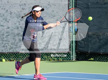 Thumbnail 2 in Del Oro vs St Francis (CIF NorCal Regional Girls Tennis Championships) photogallery.