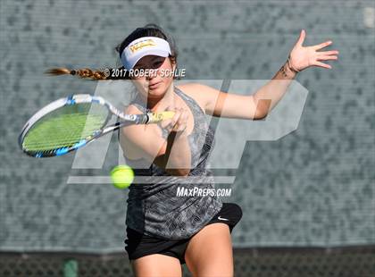 Thumbnail 3 in Del Oro vs St Francis (CIF NorCal Regional Girls Tennis Championships) photogallery.