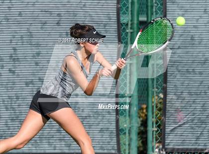 Thumbnail 2 in Del Oro vs St Francis (CIF NorCal Regional Girls Tennis Championships) photogallery.