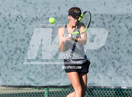 Thumbnail 3 in Del Oro vs St Francis (CIF NorCal Regional Girls Tennis Championships) photogallery.