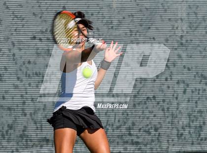 Thumbnail 3 in Del Oro vs St Francis (CIF NorCal Regional Girls Tennis Championships) photogallery.