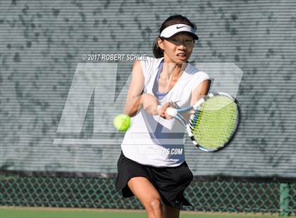 Thumbnail 3 in Del Oro vs St Francis (CIF NorCal Regional Girls Tennis Championships) photogallery.