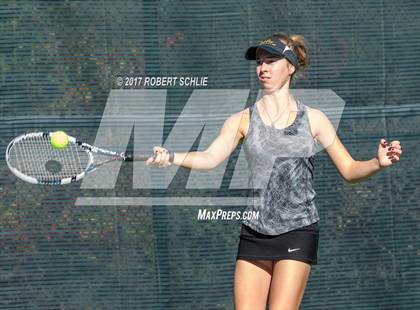 Thumbnail 3 in Del Oro vs St Francis (CIF NorCal Regional Girls Tennis Championships) photogallery.