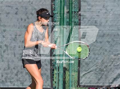 Thumbnail 3 in Del Oro vs St Francis (CIF NorCal Regional Girls Tennis Championships) photogallery.