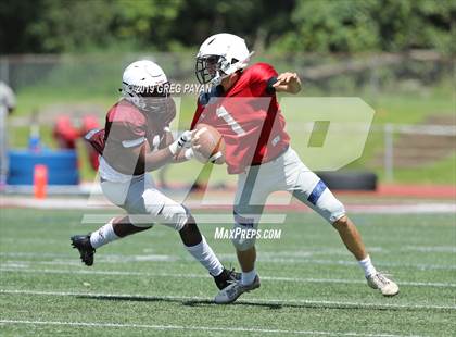 Thumbnail 2 in Mater Dei vs. Don Bosco Prep (Scrimmage) photogallery.