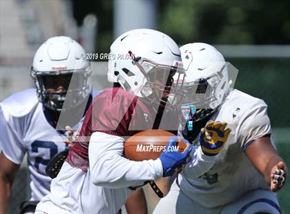 Thumbnail 3 in Mater Dei vs. Don Bosco Prep (Scrimmage) photogallery.