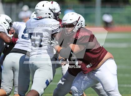 Thumbnail 1 in Mater Dei vs. Don Bosco Prep (Scrimmage) photogallery.