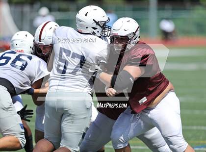 Thumbnail 3 in Mater Dei vs. Don Bosco Prep (Scrimmage) photogallery.
