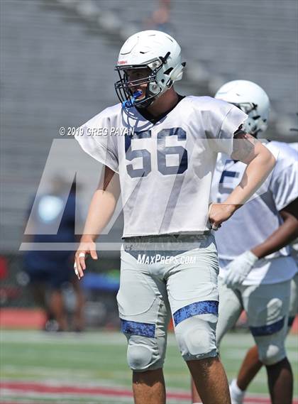 Thumbnail 2 in Mater Dei vs. Don Bosco Prep (Scrimmage) photogallery.