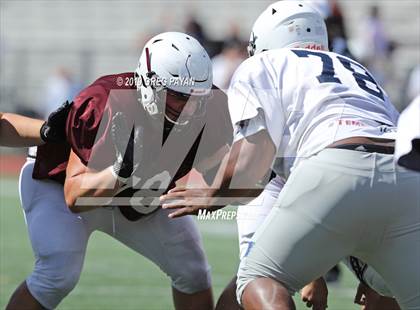 Thumbnail 1 in Mater Dei vs. Don Bosco Prep (Scrimmage) photogallery.