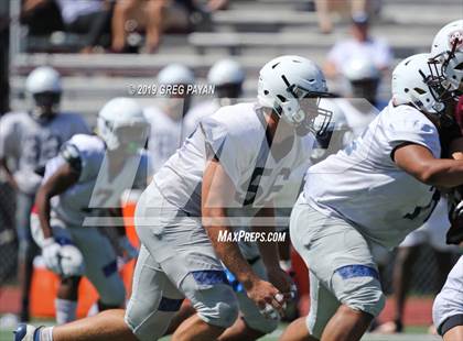 Thumbnail 1 in Mater Dei vs. Don Bosco Prep (Scrimmage) photogallery.