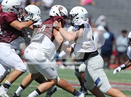 Thumbnail 3 in Mater Dei vs. Don Bosco Prep (Scrimmage) photogallery.