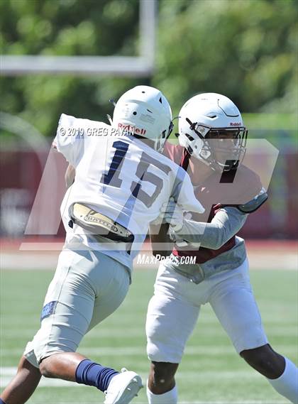 Thumbnail 2 in Mater Dei vs. Don Bosco Prep (Scrimmage) photogallery.