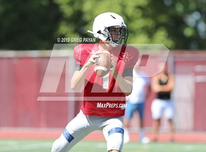 Thumbnail 1 in Mater Dei vs. Don Bosco Prep (Scrimmage) photogallery.