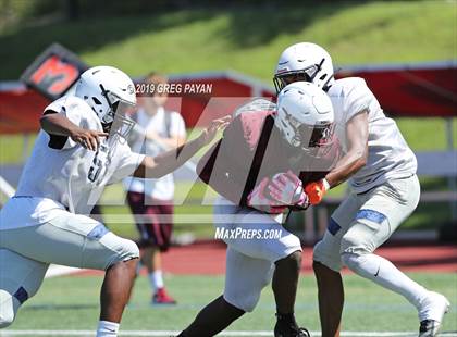 Thumbnail 2 in Mater Dei vs. Don Bosco Prep (Scrimmage) photogallery.