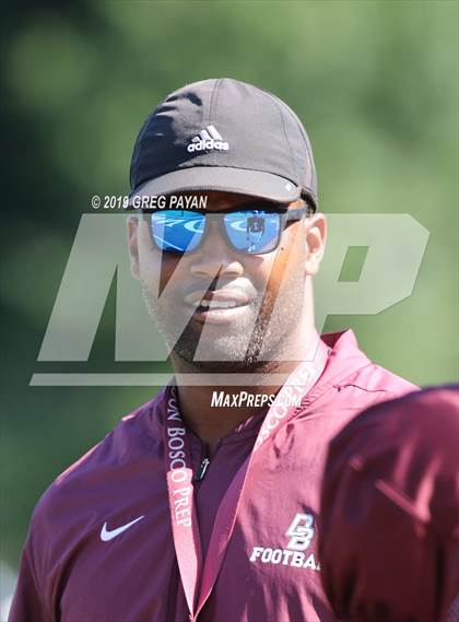 Thumbnail 1 in Mater Dei vs. Don Bosco Prep (Scrimmage) photogallery.