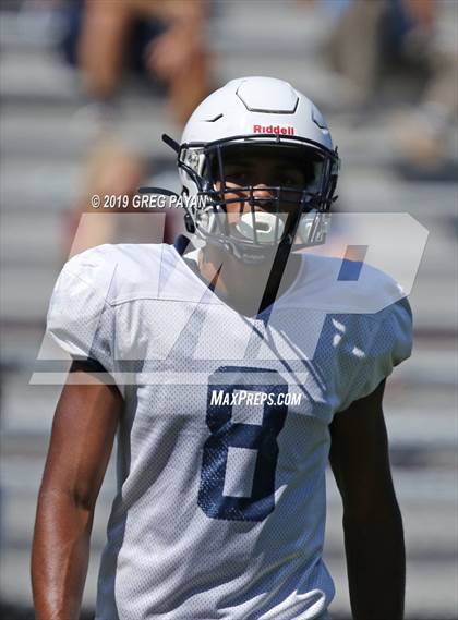 Thumbnail 3 in Mater Dei vs. Don Bosco Prep (Scrimmage) photogallery.