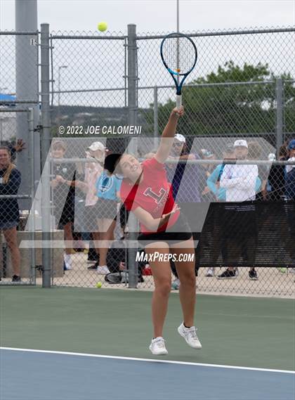 Thumbnail 3 in Boerne-Champion vs Liberty (UIL 5A Mixed Doubles Tennis State Semifinal) photogallery.