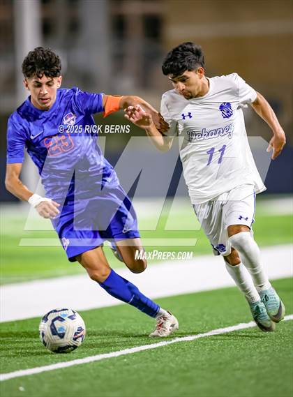 Thumbnail 2 in Grand Oaks vs Dekaney (UIL 6A D2 Soccer Bi-District Playoffs) photogallery.