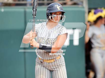 Thumbnail 3 in Lake Creek vs. Rock Hill (UIL 5A Softball Semifinal) photogallery.