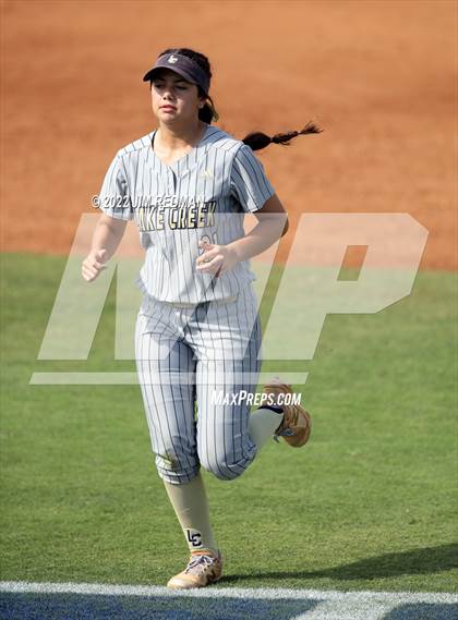 Thumbnail 3 in Lake Creek vs. Rock Hill (UIL 5A Softball Semifinal) photogallery.