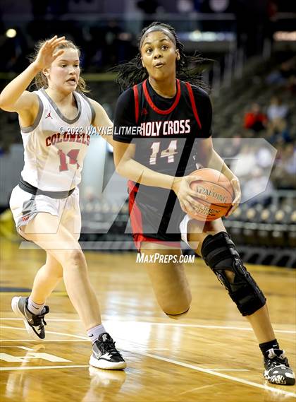 Thumbnail 3 in Holy Cross vs Dixie (2023 9th Region Girls Basketball Tournament) photogallery.