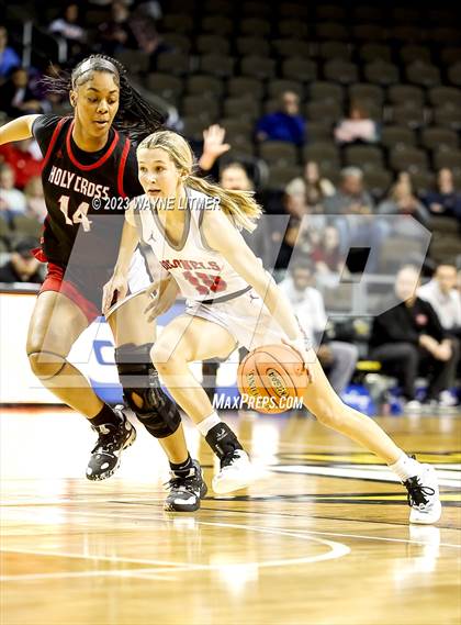 Thumbnail 3 in Holy Cross vs Dixie (2023 9th Region Girls Basketball Tournament) photogallery.