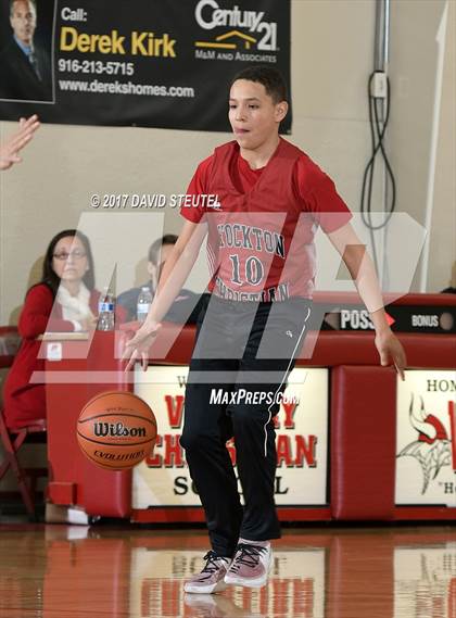 Thumbnail 3 in Stockton Christian vs. Leroy Greene Academy (Viking Classic) photogallery.