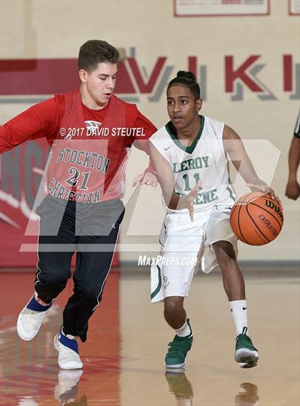 Thumbnail 2 in Stockton Christian vs. Leroy Greene Academy (Viking Classic) photogallery.