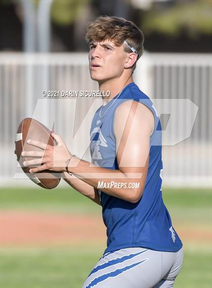 Thumbnail 2 in Yuma Catholic vs  Ironwood Ridge (Cactus Duel Out West 7-on-7 Tournament) photogallery.
