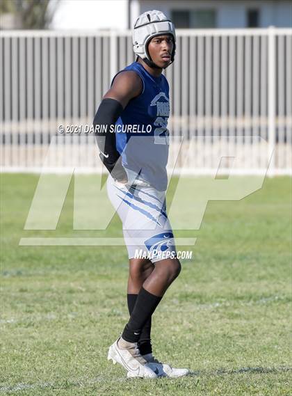 Thumbnail 2 in Yuma Catholic vs  Ironwood Ridge (Cactus Duel Out West 7-on-7 Tournament) photogallery.