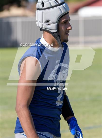 Thumbnail 3 in Yuma Catholic vs  Ironwood Ridge (Cactus Duel Out West 7-on-7 Tournament) photogallery.