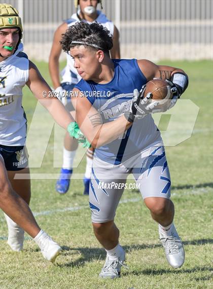 Thumbnail 1 in Yuma Catholic vs  Ironwood Ridge (Cactus Duel Out West 7-on-7 Tournament) photogallery.