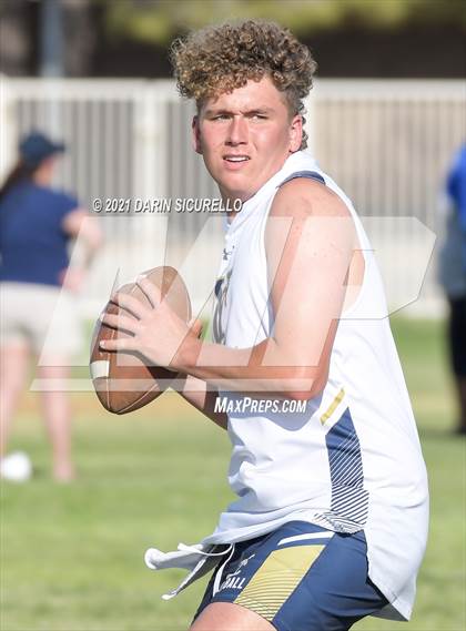 Thumbnail 1 in Yuma Catholic vs  Ironwood Ridge (Cactus Duel Out West 7-on-7 Tournament) photogallery.
