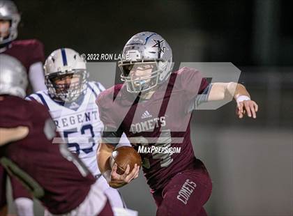Thumbnail 3 in Regent Prep vs Velma-Alma (OSSAA Class B Quarterfinal) photogallery.